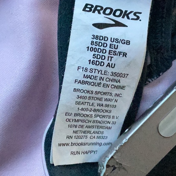 🧘‍♀️ BROOKS SPORTS BRA PINK & GRAY VNPLC 38 DD - Picture 4 of 16